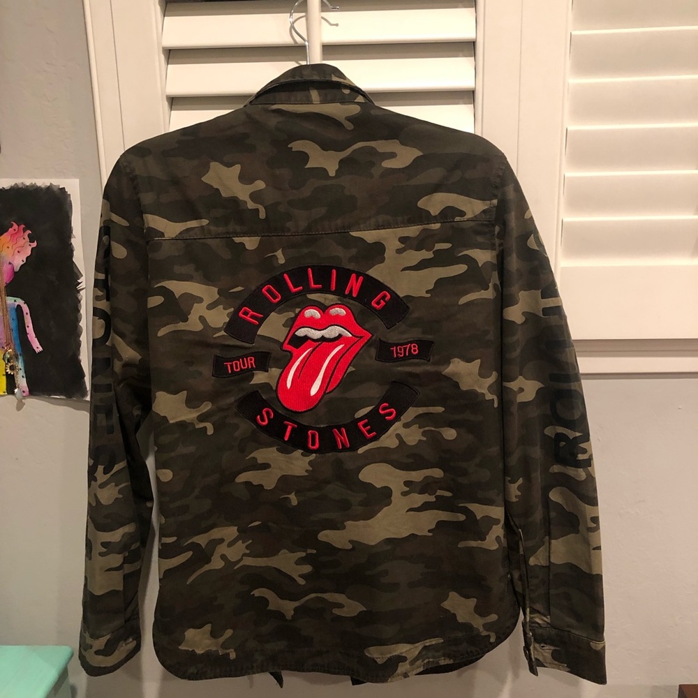 Rolling Stones camo army utility  jacket